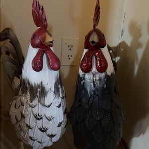 Decorative Rooster Sculptures